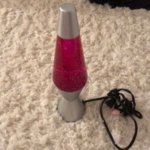 Pink Glittery lava lamp